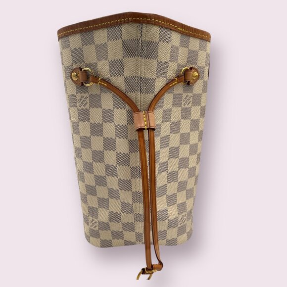 Louis Vuitton Damier Azur Neverfull MM with Pink Ballerine - Picture 5 of 8